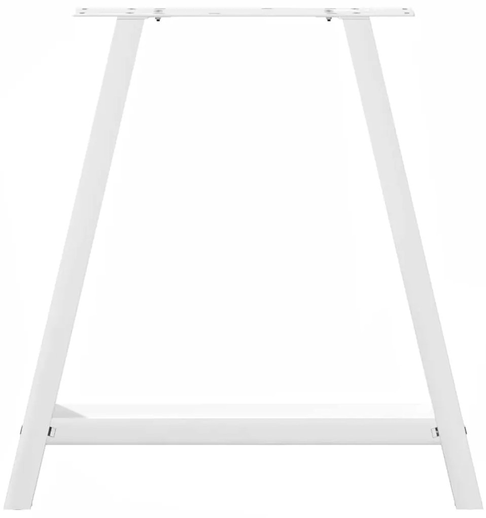 Pés para mesa de jantar em formato A, 2 peças, branco, 80x (72-73) cm,