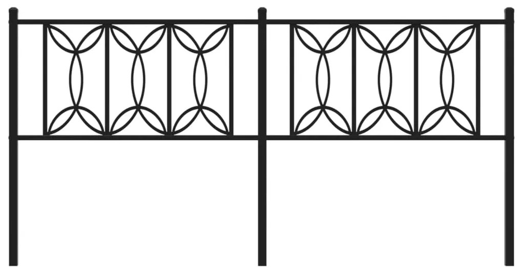 Cabeceira de cama 180 cm metal preto