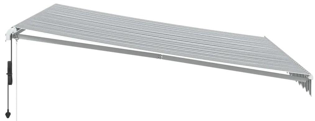 Toldo retrátil automático 400x350 cm antracite e branco