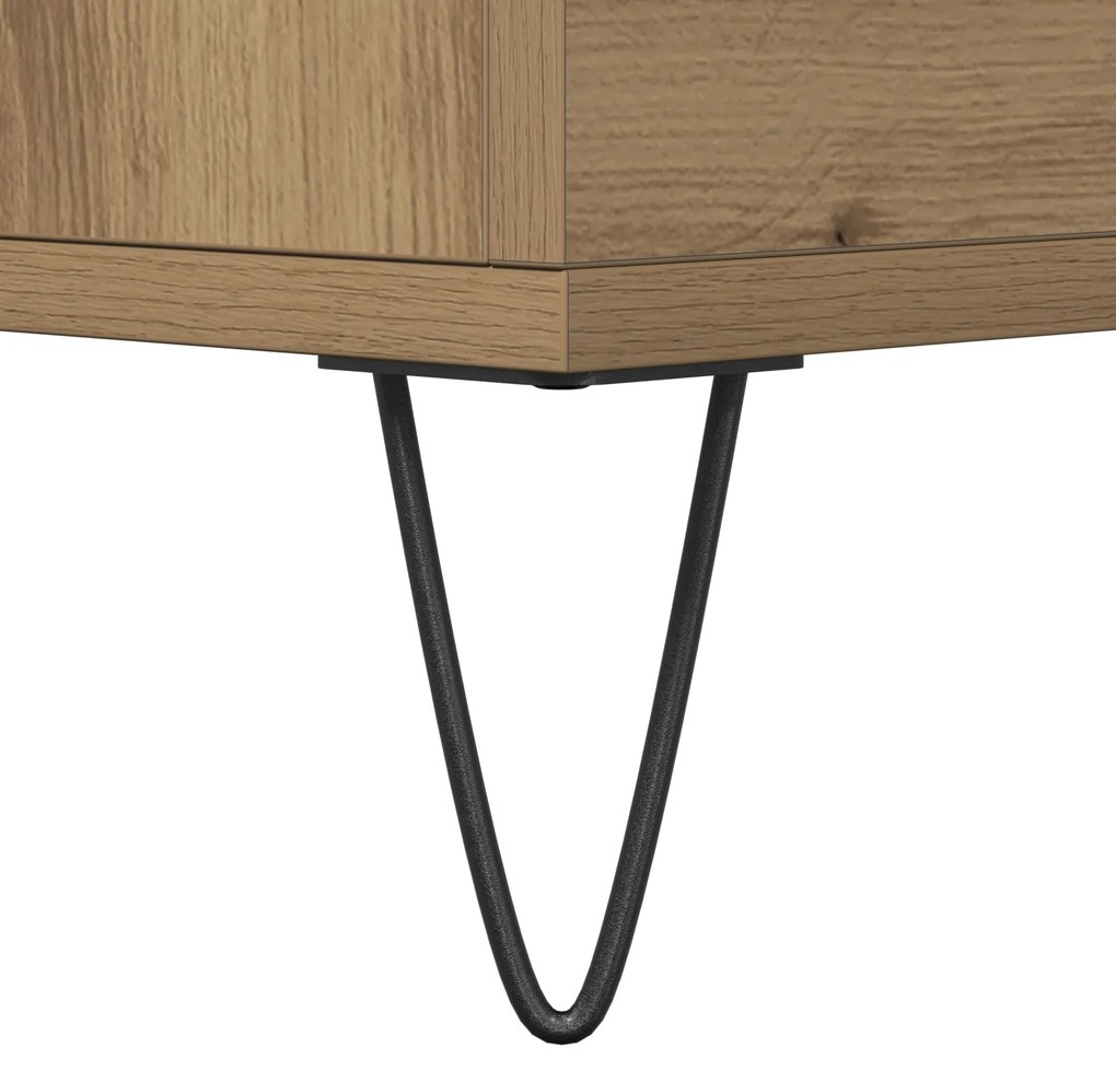Sideboard vidaXL com Gavetas Carvalho Artesanal 60x35x70 cm Madeira de
