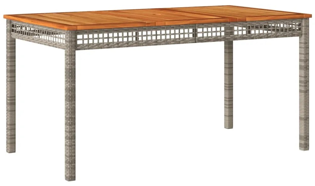 5 pcs conjunto de jantar p/ jardim c/ almofadões vime PE cinza