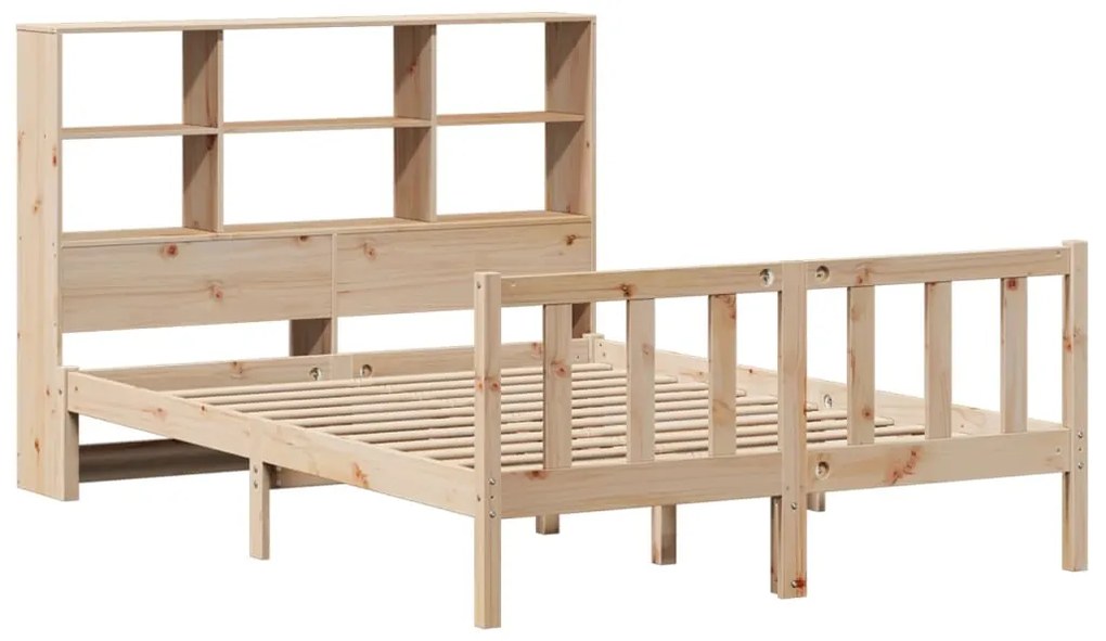 Cama com estante sem colchão 120x200 cm pinho maciço
