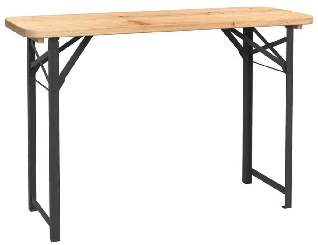 3 pcs conjunto mesas de cerveja dobráveis madeira abeto maciça