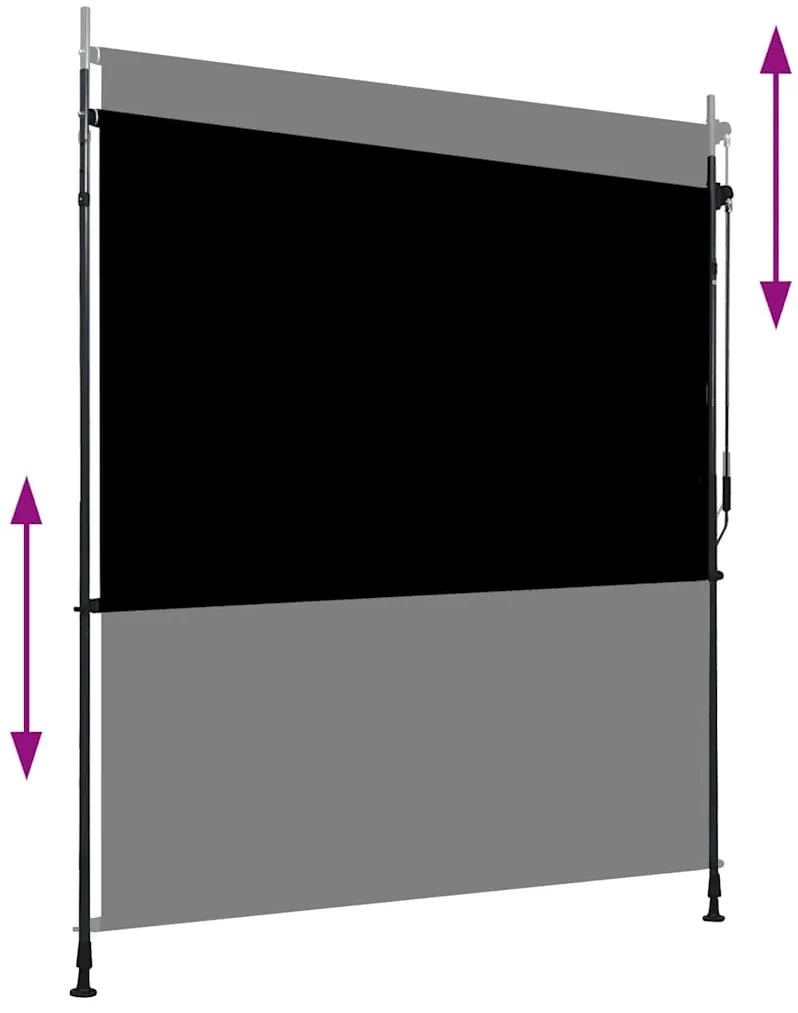 Estore de rolo para exterior 200x270 cm antracite