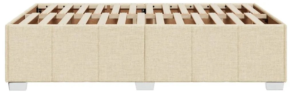 Estrutura de cama sem colchão 120x200 cm tecido cor creme
