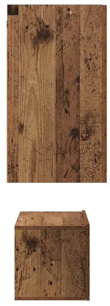 Conjunto de móvel de TV 3 pcs Madeira antiga 60 x 30 x 30 cm