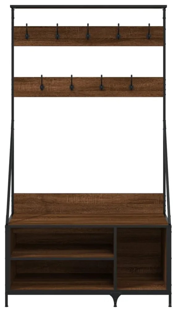 Conjunto de Entrada - Bengaleiro c/ arrumação calçado 100x41x184 cm ca