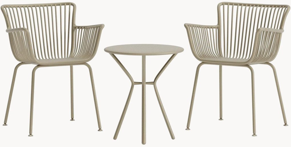 Conjunto de jantar bistrô para jardim Sifnos, conjunto de 3
