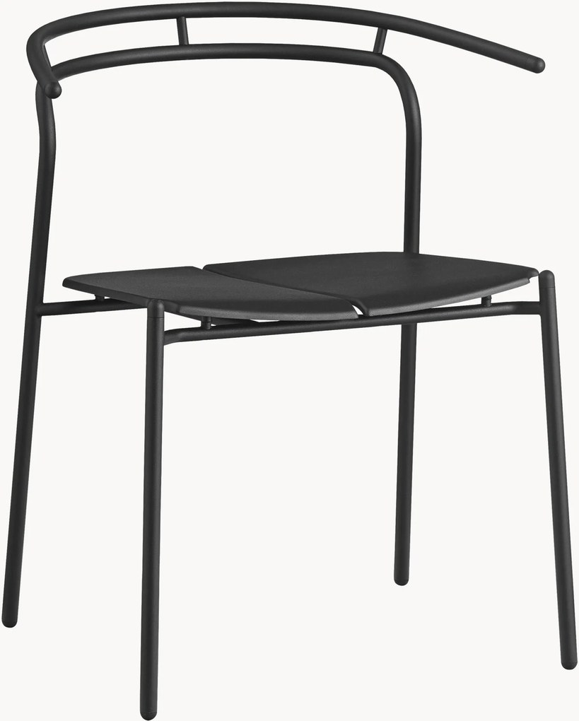 Cadeira de jantar para jardim em metal com braços Novo