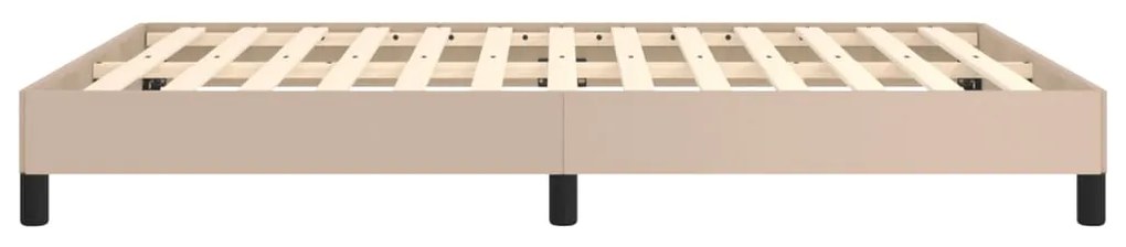 Estrutura de cama 140x200 cm couro artificial cappuccino