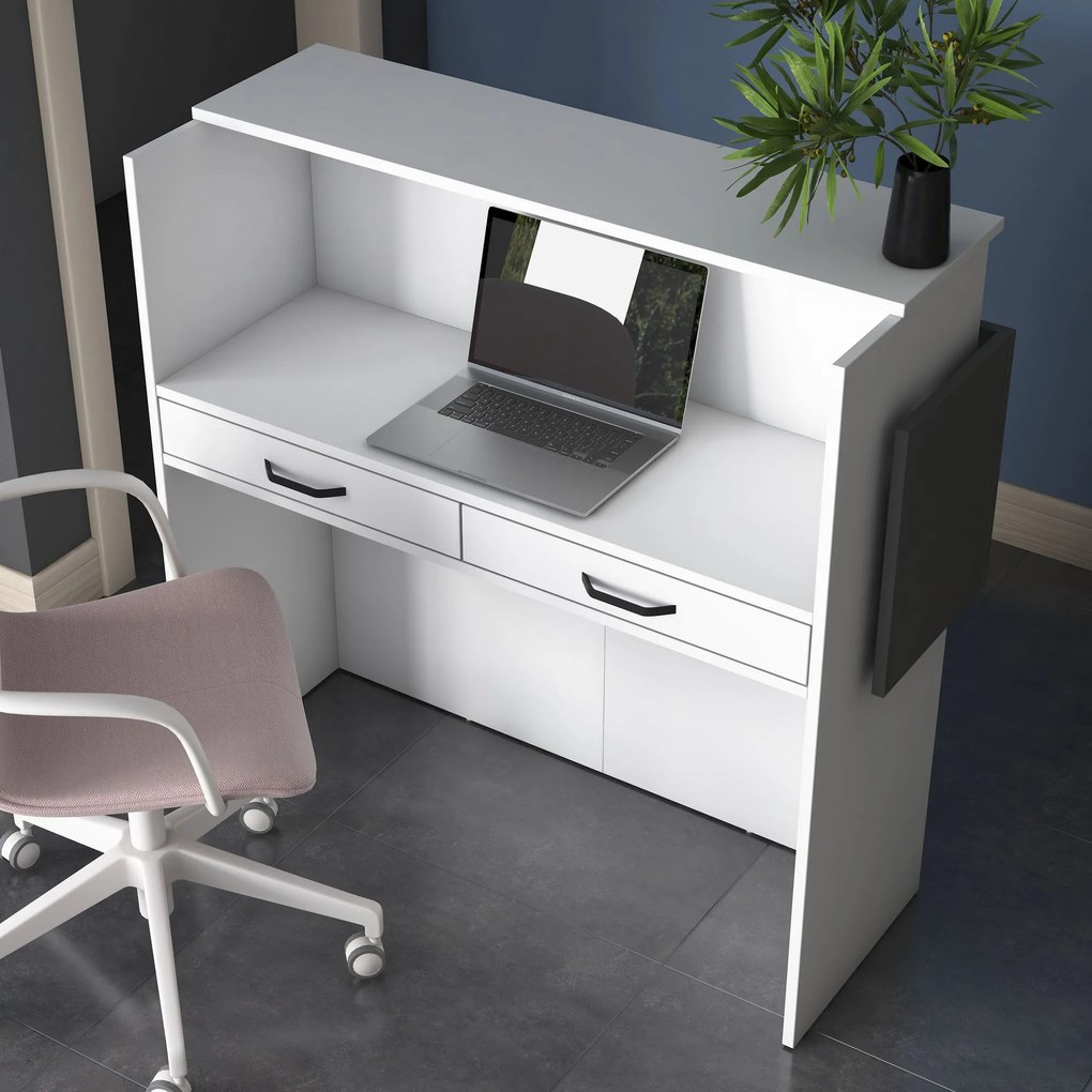 Mesa de Receção MA102 – Branco Antracite – 110x110x40 cm