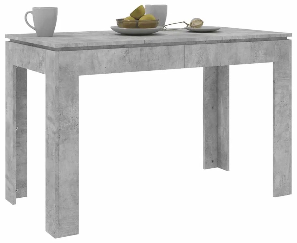 Mesa de jantar 120x60x76 cm contraplacado cinzento cimento