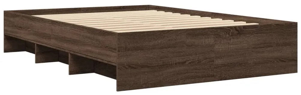 Estrutura cama s/ colchão derivados madeira carvalho castanho