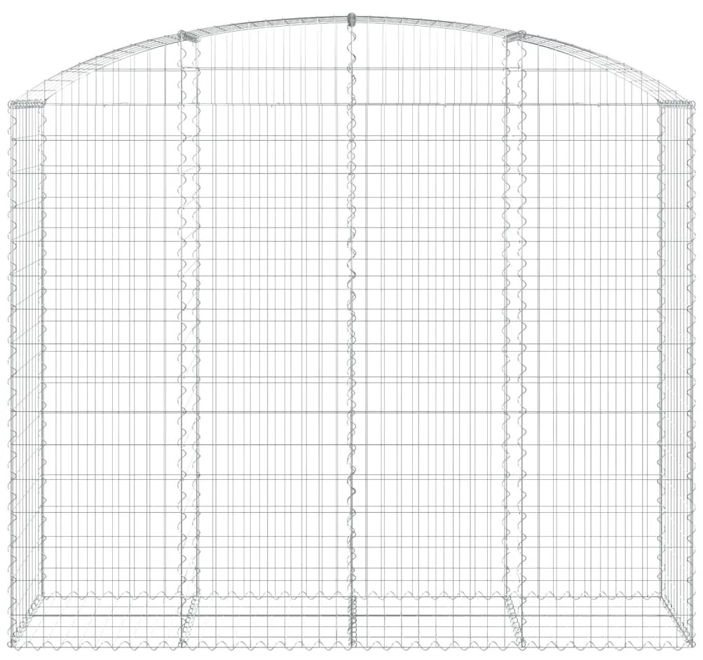 Cesto gabião arqueado 200x50x160/180 cm ferro galvanizado