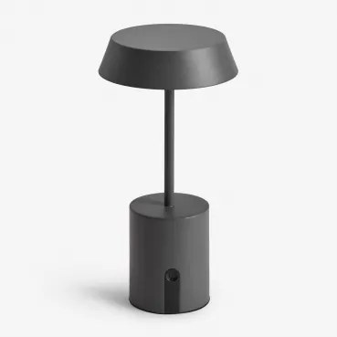 Lâmpada De Mesa Led Sem Fios Uliana Cinza Grafito - Sklum