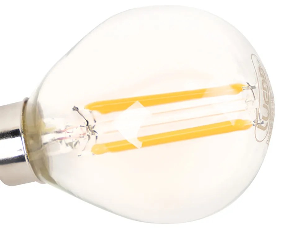 Conjunto de 4 lâmpadas LED E14 reguláveis P45 transparente 3W 250lm 2700K