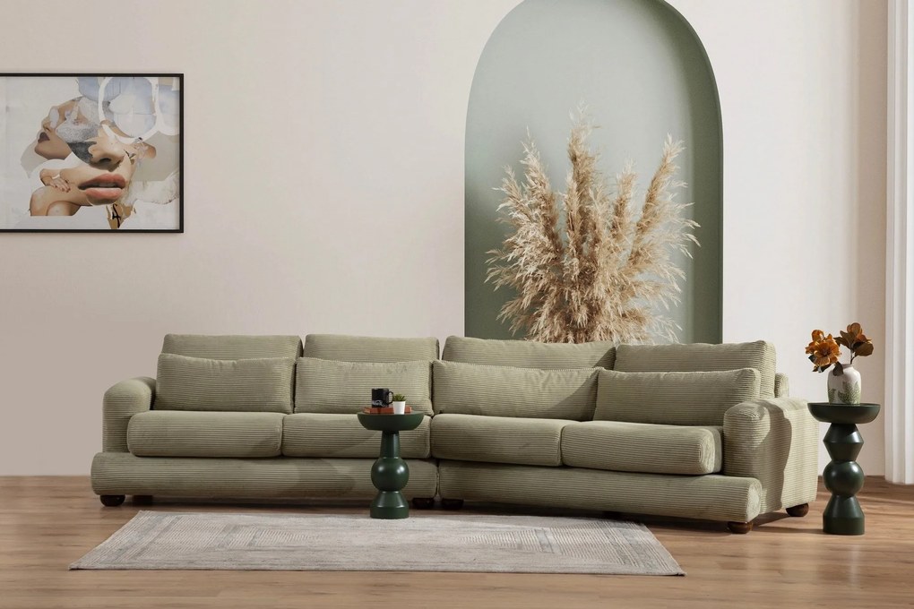 Sofá de 4 Lugares River – Verde – 330 cm x 105 cm x 90 cm