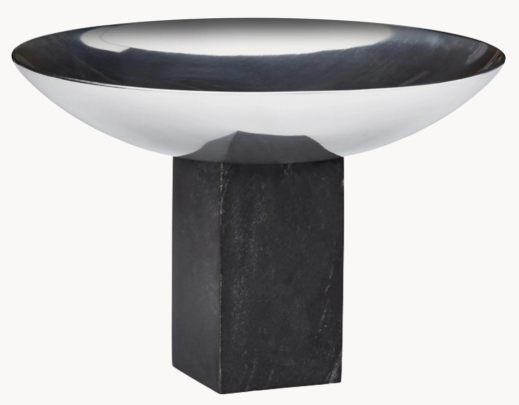 Taça decorativa com base em mármore Sapoto