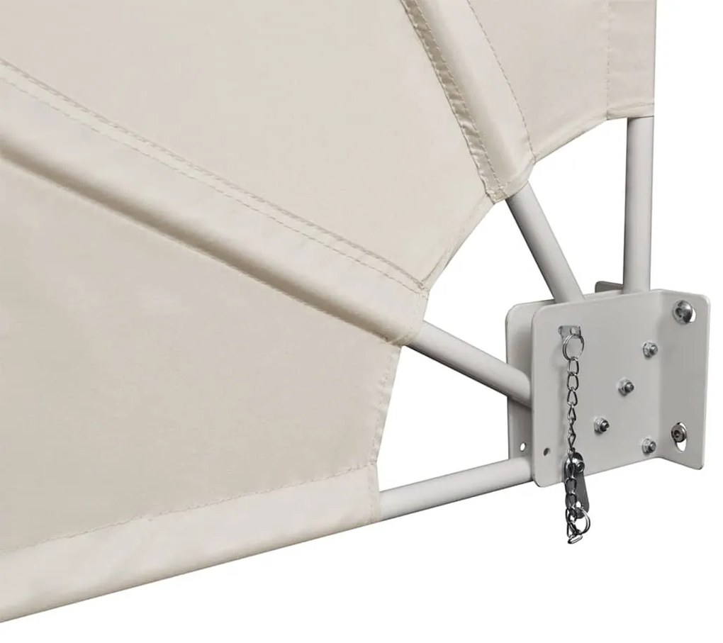 Toldo lateral dobrável para varanda 160x240 cm creme