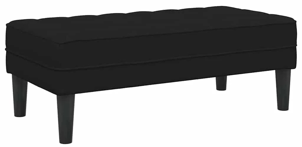 Banco Preto 113x57x39 cm Veludo