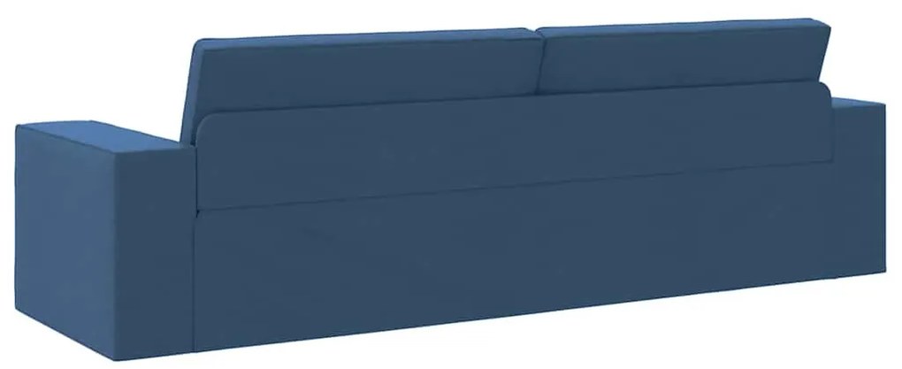 Sofá Cama de Chão 2 em 1 Azul 245x150x60,5 cm Tecido