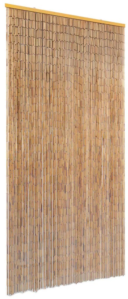 Cortina de porta anti-insetos em bambu 90x220 cm