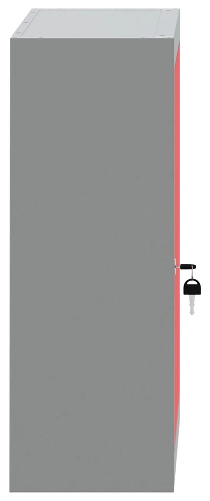 Armário de Ferramentas VidaXL Montado na Parede Vermelho 50x20x55 cm A