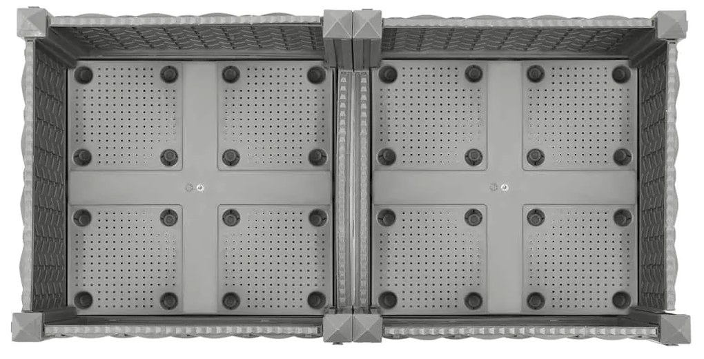 Canteiro elevado 80x40x23 cm polipropileno