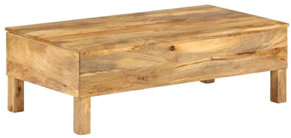 Mesa de centro madeira de mangueira maciça 110x55x35 cm