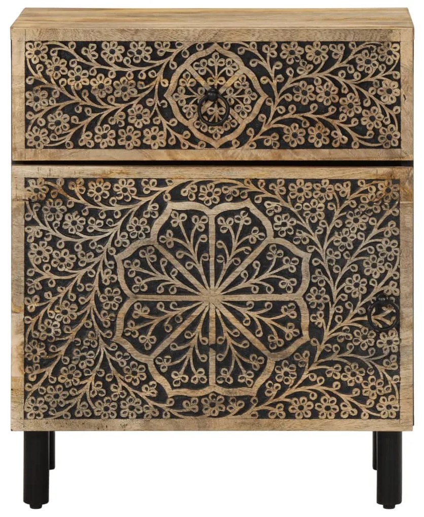 Mesa de cabeceira 50x33x60 cm madeira de mangueira maciça