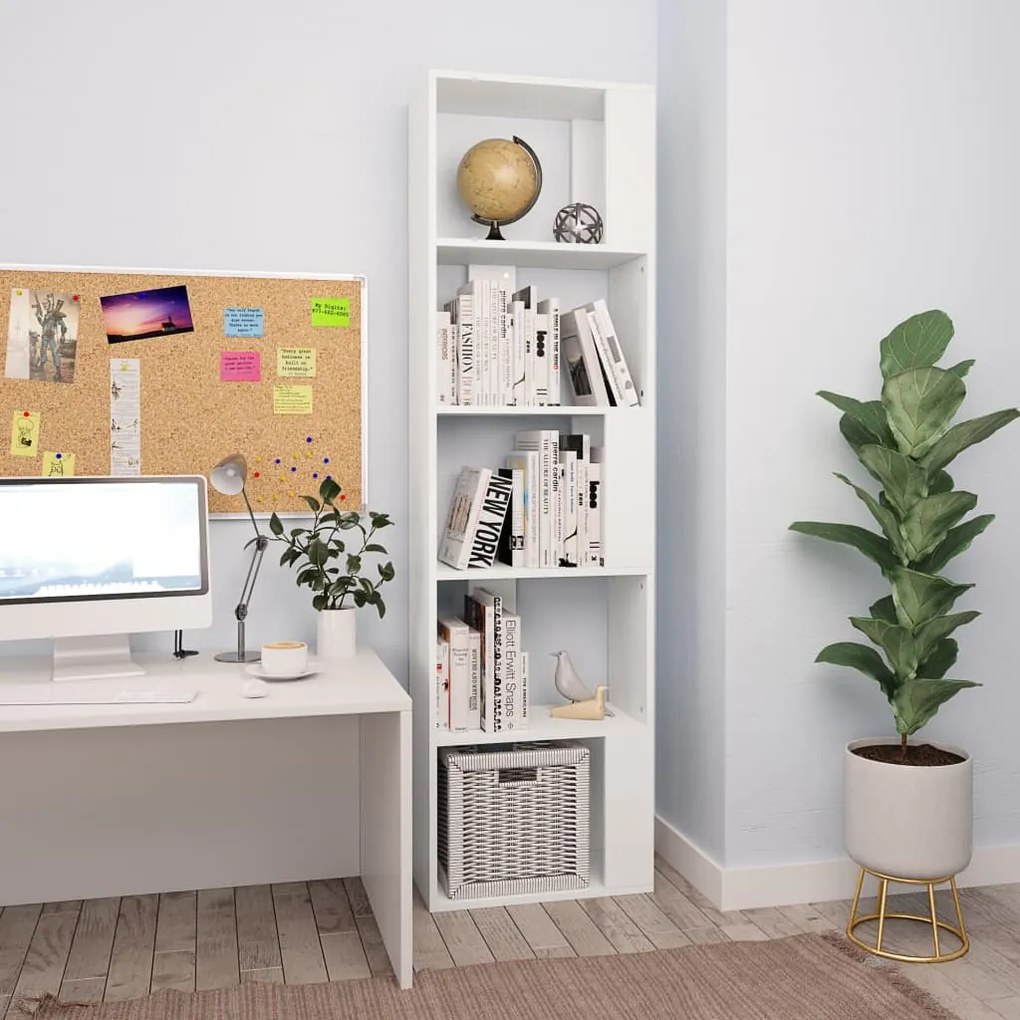 800108 vidaXL Estante/divisória 45x24x159 cm contraplacado branco