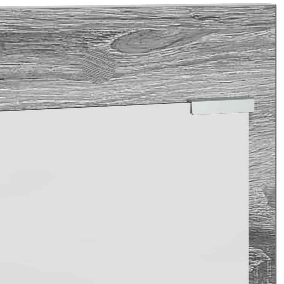 Cabideiro de Parede com prateleira Cinza sonoma 90 x 10 x 50 cm