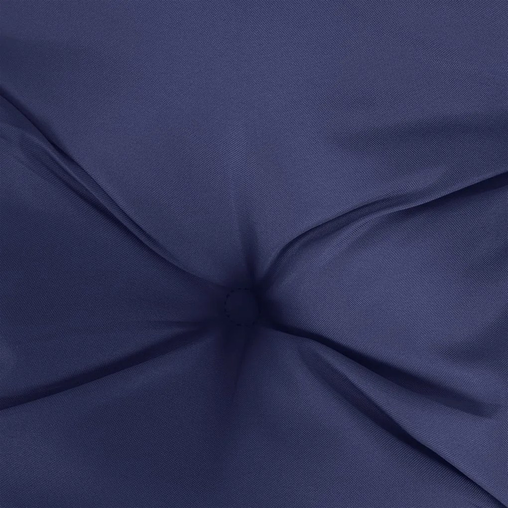 Almofadões para sofá de paletes 3 pcs tecido azul-marinho