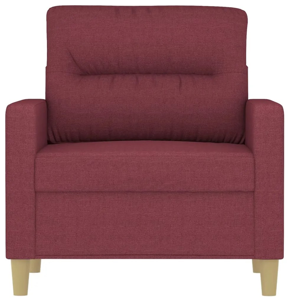 Poltrona 60 cm tecido vermelho tinto