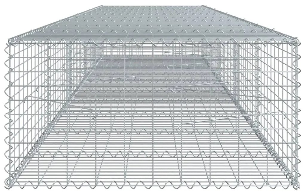 Cesto gabião com cobertura 500x100x50 cm ferro galvanizado