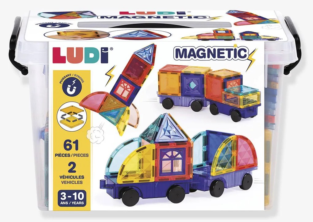 Jogo de construção magnético de veículos LUDI multicolor