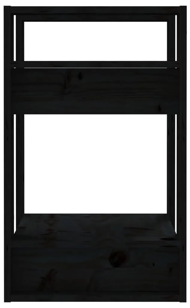 Estante/divisória 41x35x57 cm pinho maciço preto