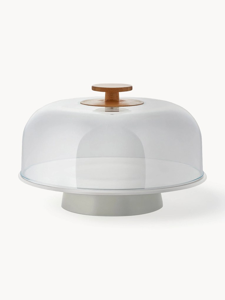 Prato de bolo em porcelana com tampa Mattina