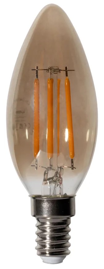 Set van 5 E14 dimbare LED lampen B35 smoke 4W 300 lm 2200K