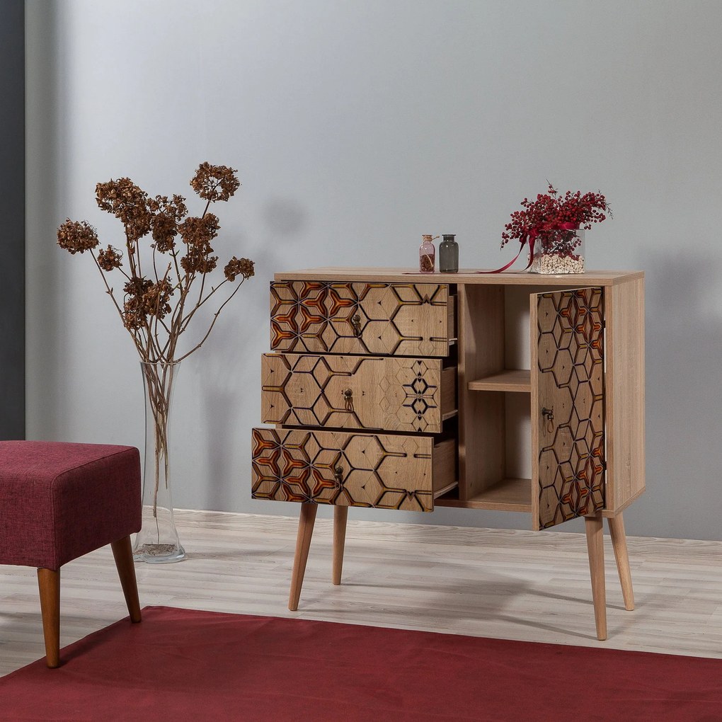 Cômoda Verybox – Carvalho Sonoma – 90x90x40 cm