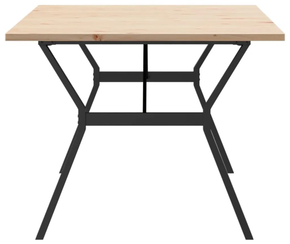 Mesa de jantar estrutura X 200x100x75,5 cm pinho/aço