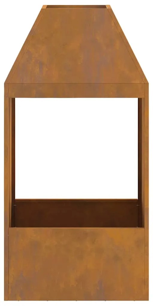 Fogueira vidaXL 50x50x100 cm em Aço Resistente
