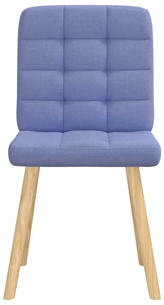 Cadeiras de jantar 2 pcs Jeans Tecido Azul