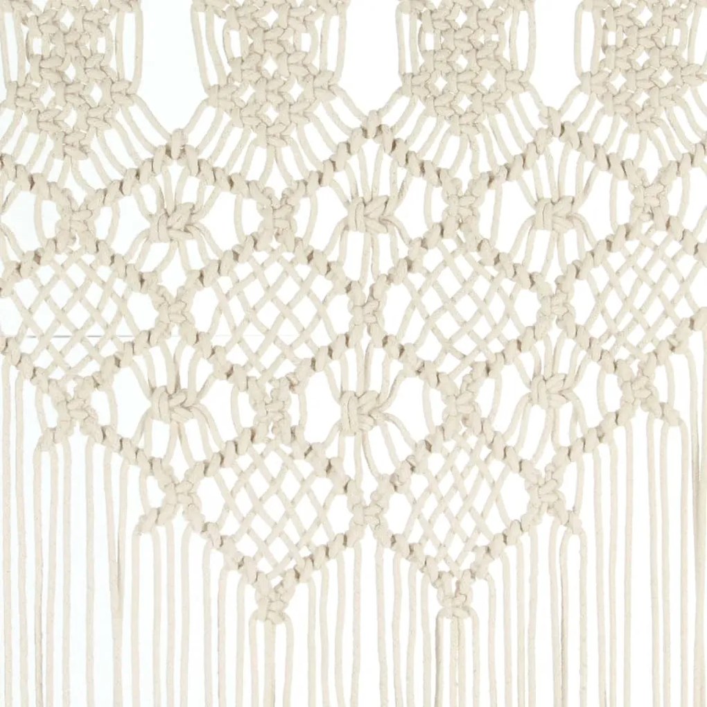 Cortina em macramé 140x240 cm algodão