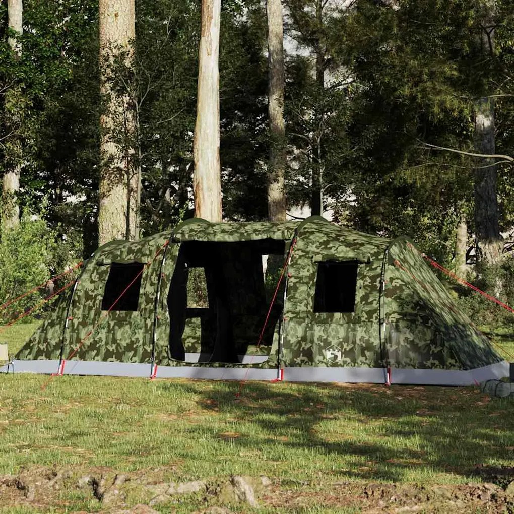 vidaXL Tenda familiar túnel para 6 pessoas impermeável camuflagem