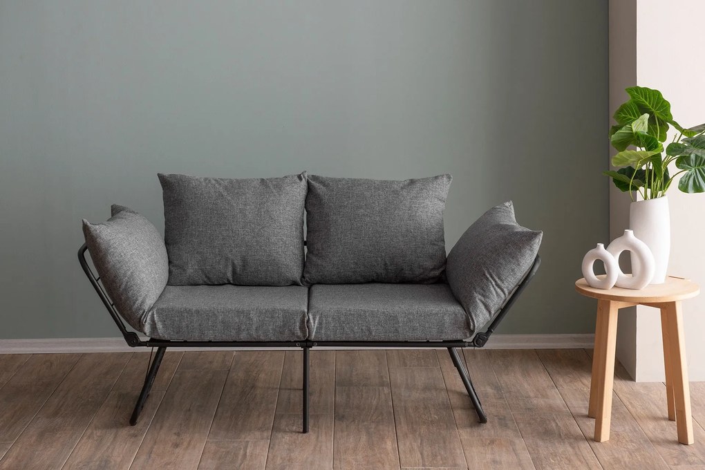 Sofá-Cama 2 Lugares Viper – Cinzento Claro – 150x78x60 cm