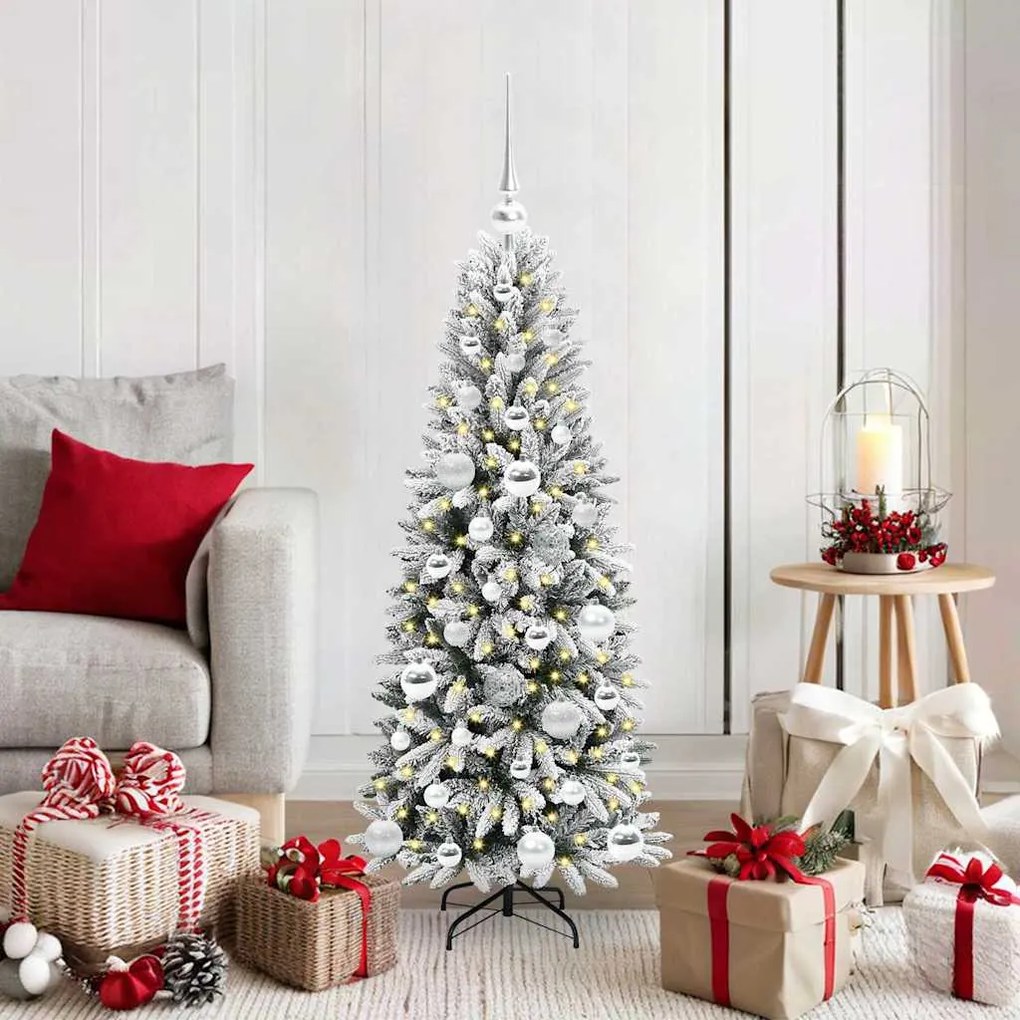 vidaXL Árvore de Natal Artificial com 150 LEDs Branco 120 cm