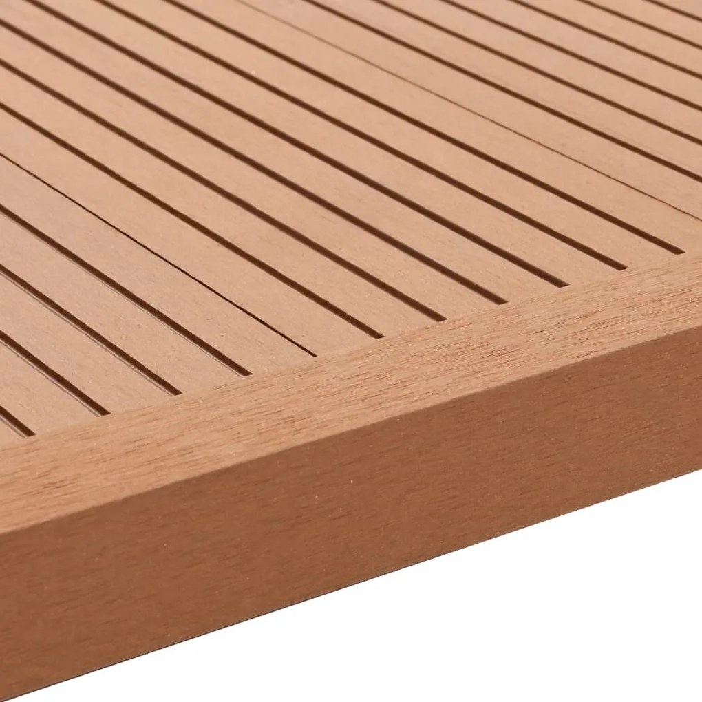 Perfis angulares p/ pavimento em WPC 5 pcs 170cm castanho claro
