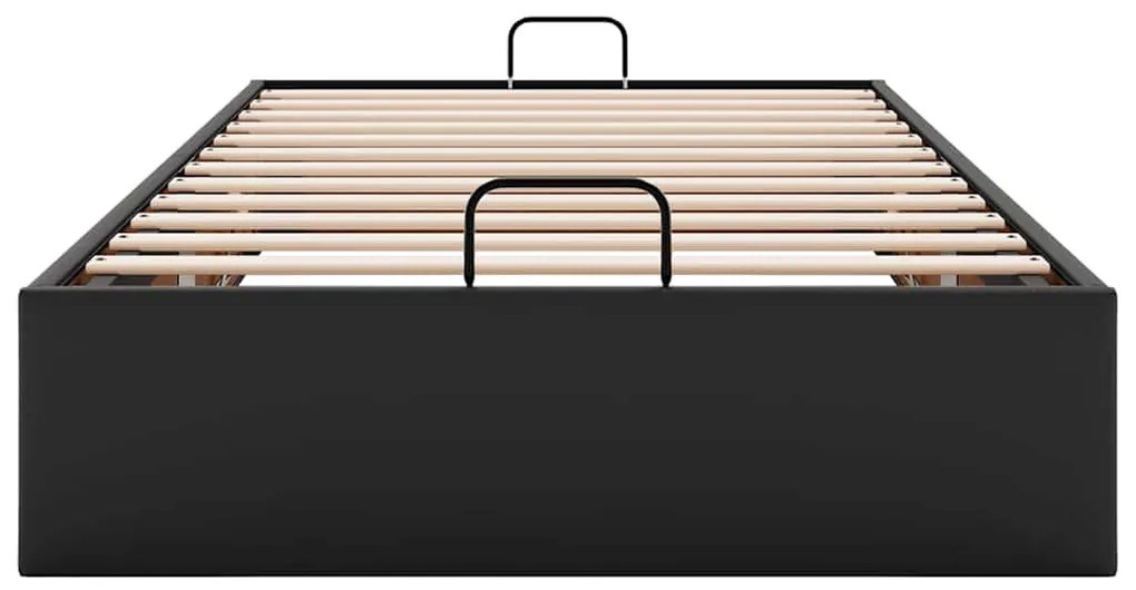 Estrutura de cama otomana sem colchão 80x200 cm preto