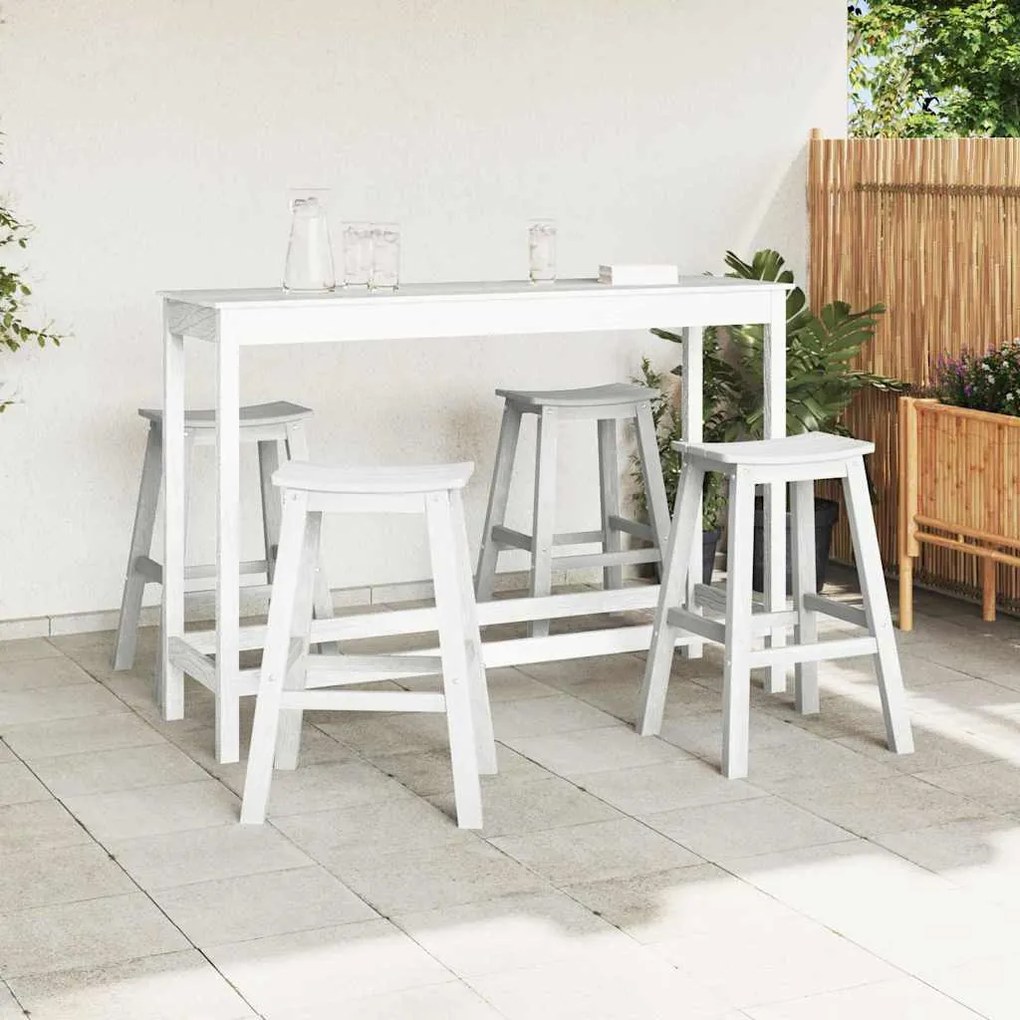 Bancos de Bar vidaXL 6 pcs Branco HDPE
